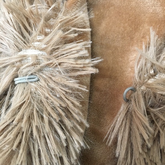 vintage y2k angie faux fur shaggy long coat duster sz m - Picture 7 of 11